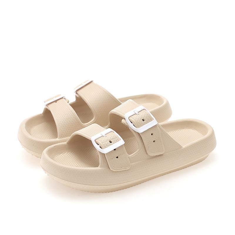 Herren und Damen Bequeme und Weiche Indoor- und Outdoor-Hausschuhe Verstellbare EVA-Flachsandalen mit Doppelschnalle