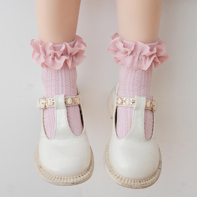Stylish Korean Lace Princess Socks - Trendy White Dance Socks for Girls