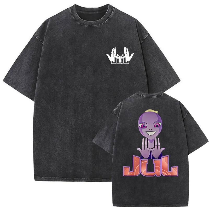 Love Jul 2025 Merch Washed Vintage T-shirt Men Women Fashion Rap Pop Music Streetwear Man Hip Hop Oversized Short Sleeve Tshirt