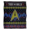Star Trek Trek the Halls Ugly Silky Christmas Sweater Supersoft Blanket