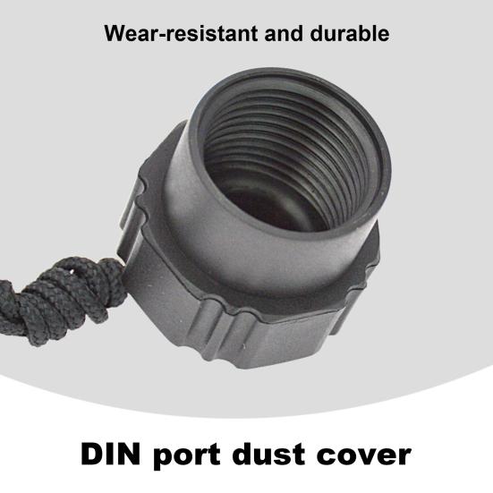 Threaded Din Scubas Tanks Valves Dust Plug Protector Cap with Lanyard Lightweight Portable Din Regulators Dust Cap Plug Cover