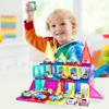 Magnetic 3D Construction Educational Blocks 68Pcs with 20 Cars