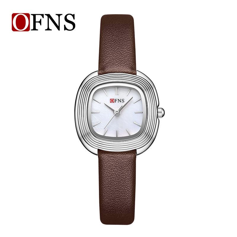 Oufanni Women s Quartz Watch, Simple Mother-of-Pearl Dial, Casual & Waterproof Design.