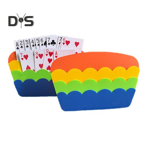 2 Pcs Hands-Free Playing Card Holder for Seniors Little Hands Arthritis Plastic Cards Game Holder for Poker Parties Family Card Game Nights