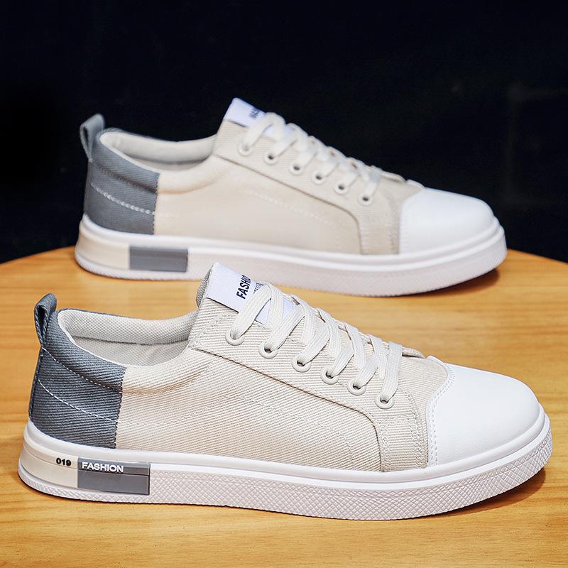 

New Men s Korean Canvas Shoes Fashion Casual Shoes Breathable Non-slip Sports Shoes for Young Students. 39
