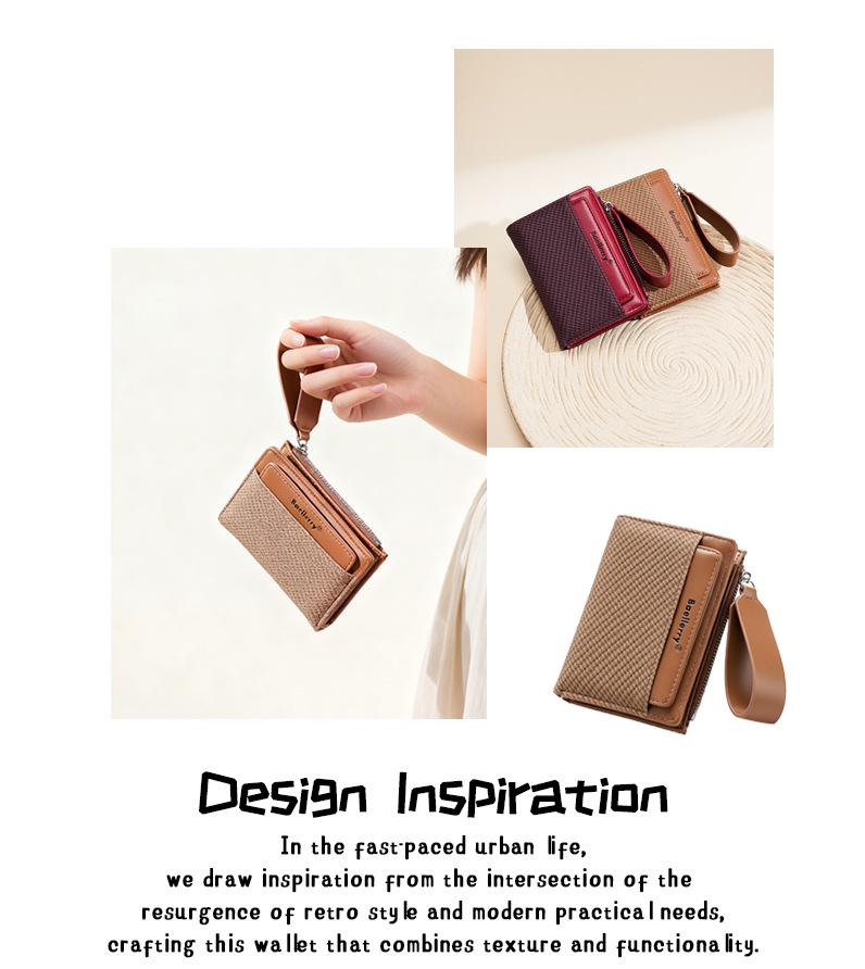 Elegantní dámská krátká peněženka - korejský styl, módní peněženka na mince a držitel karet.