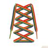 Flat Rainbow Shoelaces for Sneakers Colorful Shoe Laces Colored Gradient Shoelace for Canvas Shoes Lace for Tennis Women Man