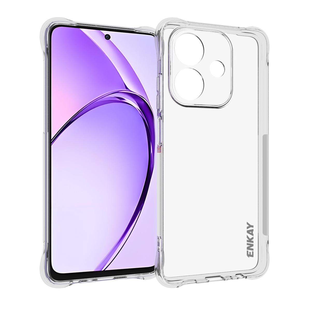 

For Oppo A3x 5G Clear Phone Case ENKAY HAT PRINCE Shockproof Anti-Slip TPU Cover Transparent
