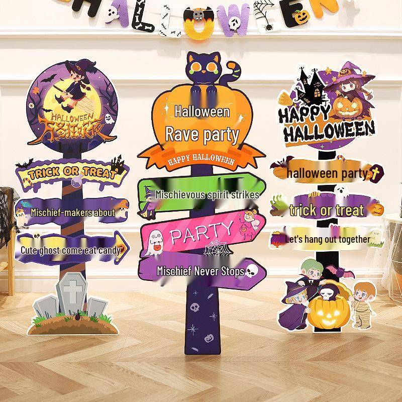 Halloween Pumpkin Lantern Board Standee for Outdoor/Kindergarten Decorations