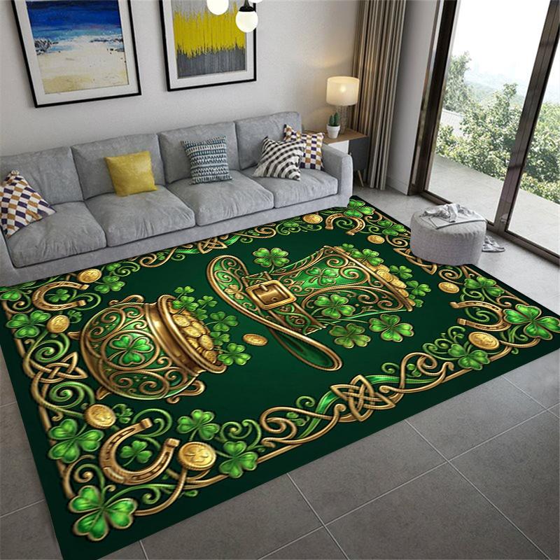 2025 New St.Patrick's Day Carpet Rug for Living Room Bedroom Home Sofa Decoration,Kids play Non-slip Floor Mat76