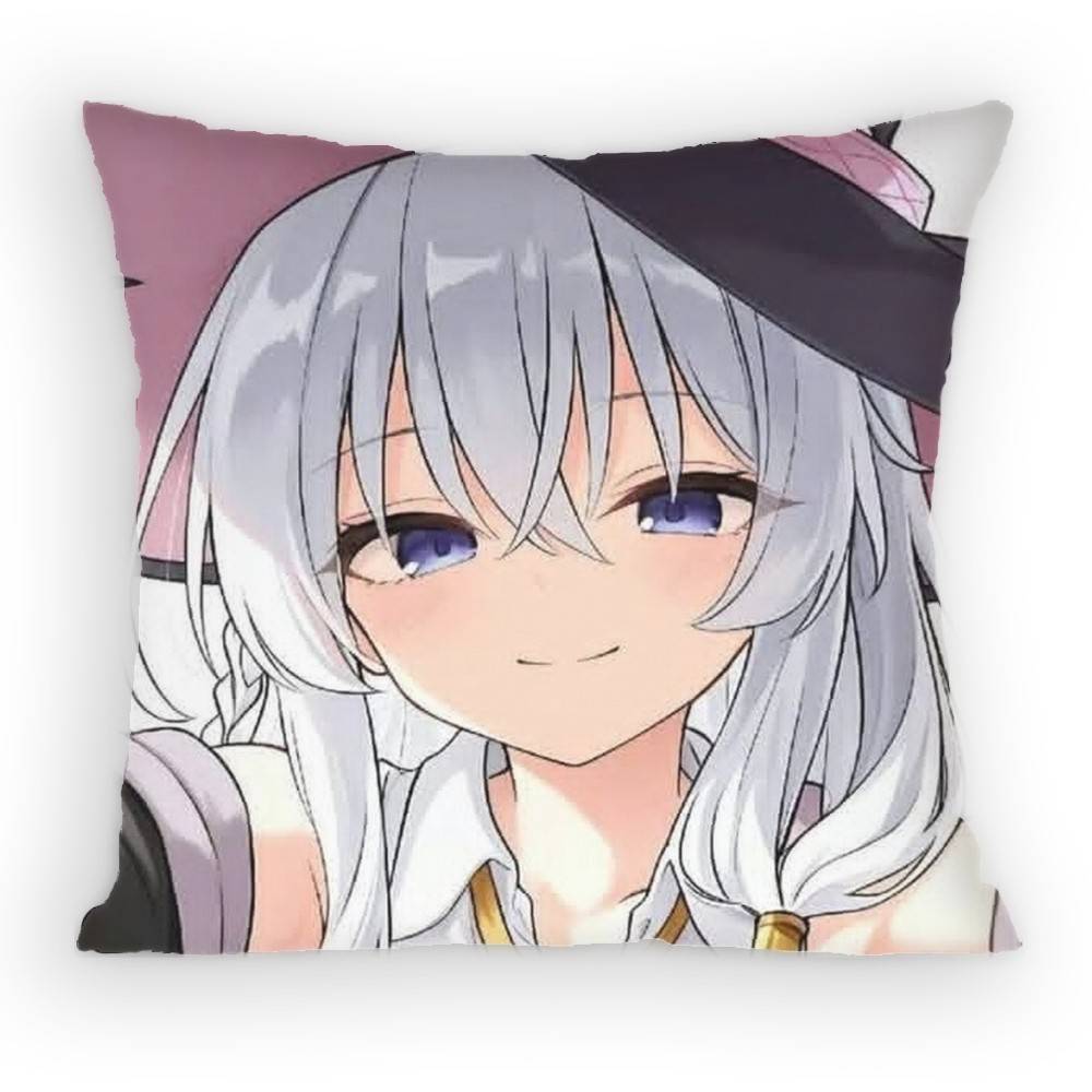 Wandering Witch The Journey Of Elaina Anime Girl Pillow Case Sofa Living Room Bedroom Headboard Cushion Square Cushion Nap Time