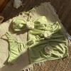 2025 Sexy Rose Sling Solid Color Three-Piece Bikini Set - European & American Style