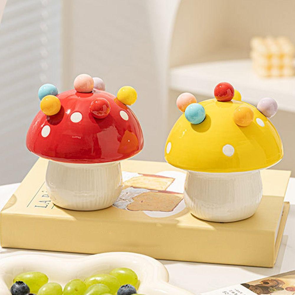 Rustproof Dessert Salad Fork Anti-scald Cute Toothpick with Holder  Kitchen Supplies