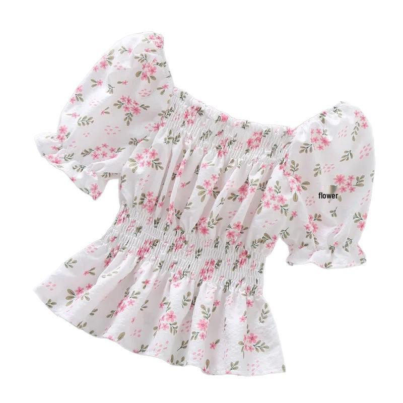 Women's Floral Ruffle Shirt - New Douyin Summer Style, Slim-Fit, Sweet, and Trendy