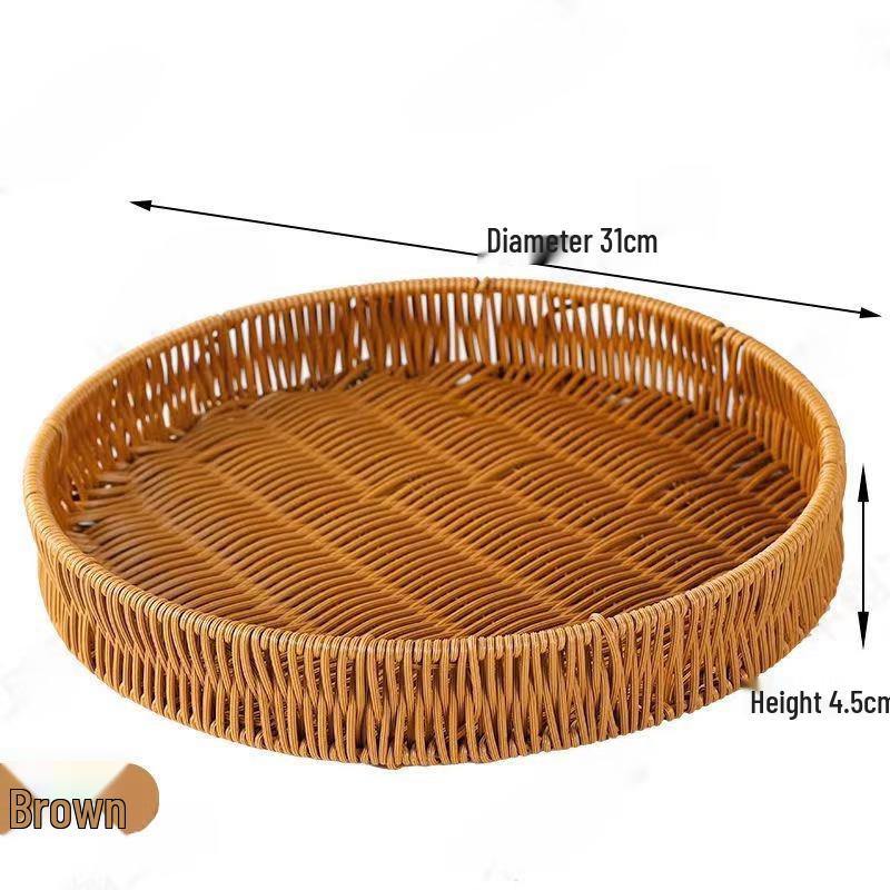 Handwoven Rattan Storage Fruit Basket