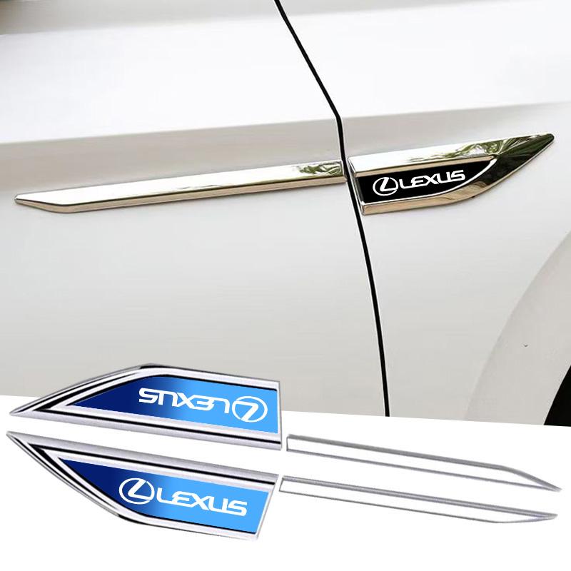 2 Stück Metallaufkleber Auto Kotflügel Emblem Aufkleber Auto Zubehör für Lexus F-SPORT ES RX NX LS UX LM LX GX LC RZ IS CT GS RC HS SC