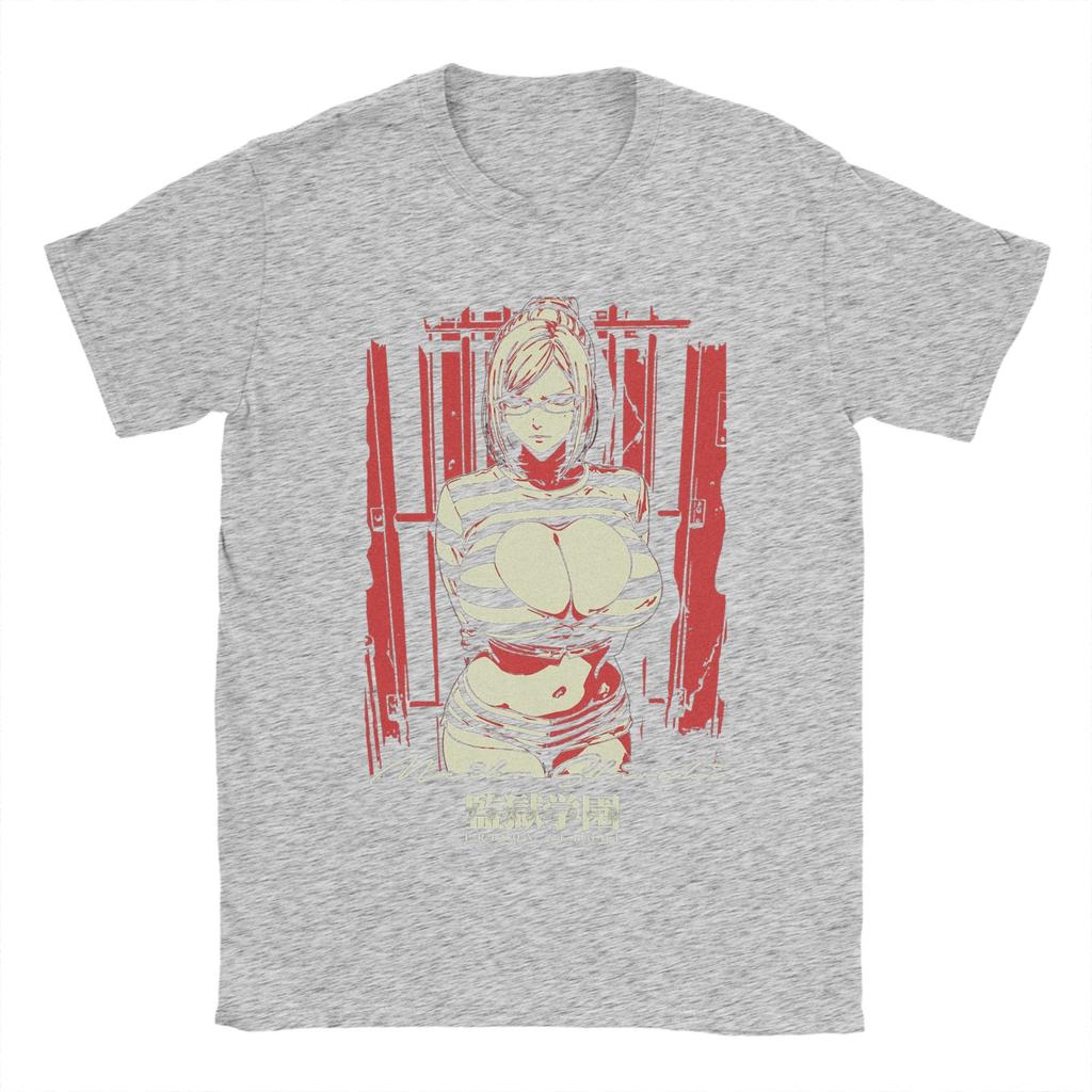 Men T-Shirts Meiko Shiraki Prison School Awesome 100% Cotton Tees Short Sleeve T Shirt Crewneck Tops Summer