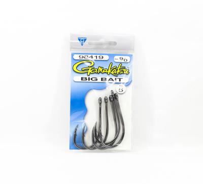 Gamakatsu 98419 Big Bait Hook NSB Size 9/0, 6 Per Pack (9281)