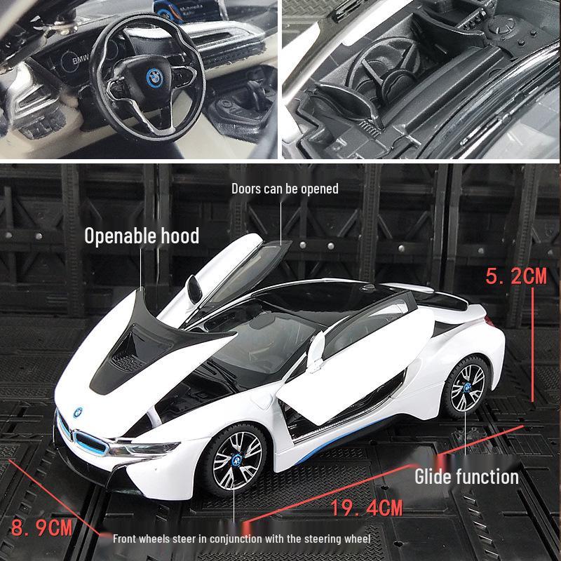 Xinghui 1:24 Alloy Simulation I8 New Energy Sports Car Model Toy