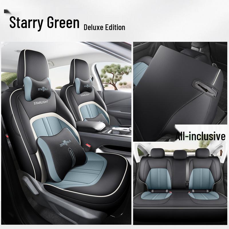 Wuling Xingguang Full Leather Car Seat Cushion - Universal Four-Season Model for Five-Seater