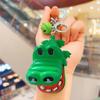 Crocodile Teeth Toys Keychain Children'S Crocodile Bites Fingers Reaction Training Dinosaurs Animal Pull Back Trick Game Family