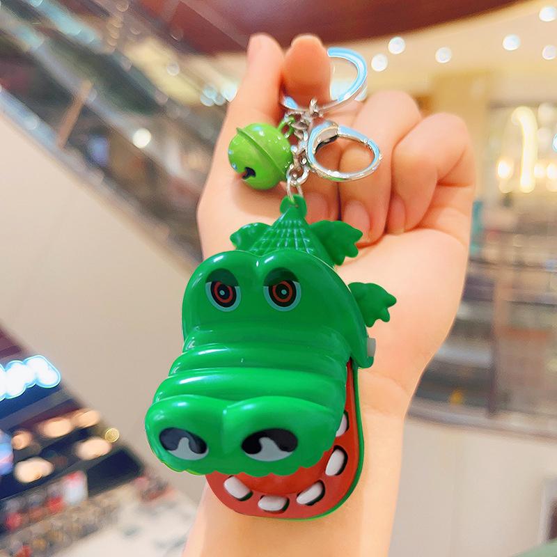 Crocodile Teeth Toys Keychain Children'S Crocodile Bites Fingers Reaction Training Dinosaurs Animal Pull Back Trick Game Family