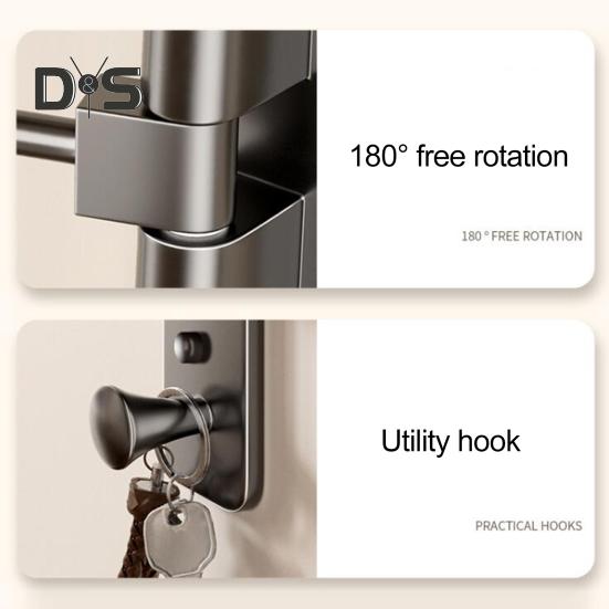 Wall Mount Motorcycle Helmet Rack 180 Degrees Rotation Heavy Duty Motorbike Bicycle Sports Helmet Display Holder Storage Hanger Stand