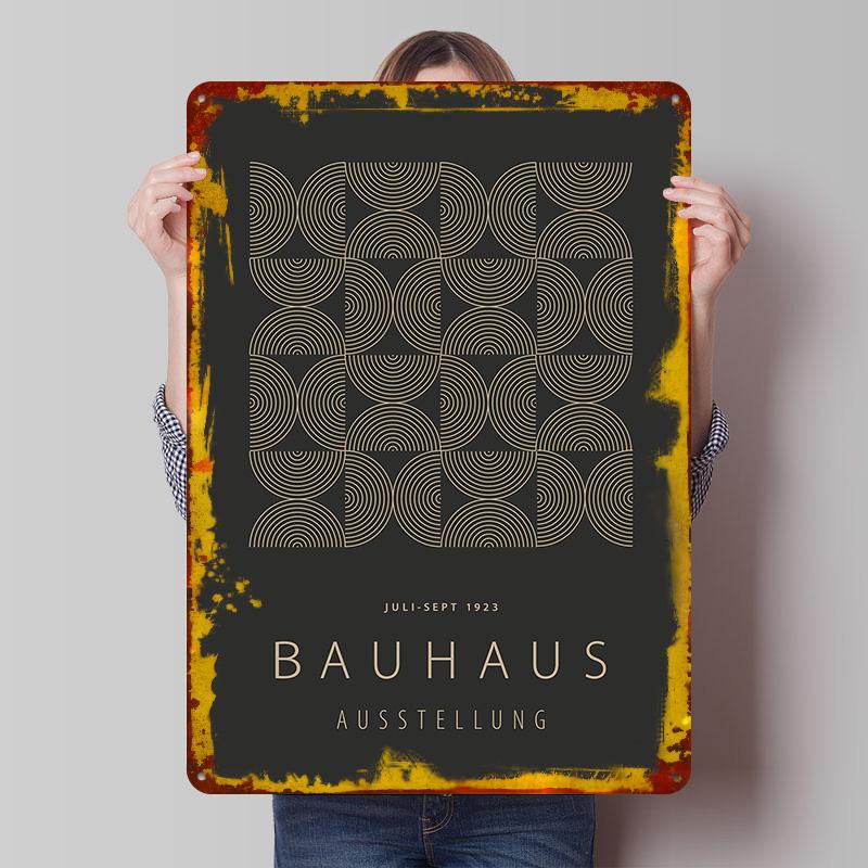 

BAUHAUS Concentric 32 Tin Plaque Poster Customized Wall Art Retro Vintage Metal Signs for Man Cave Room Decorations House Decor 20x30cm（7.8x11.8inch）