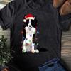 Border Collie Christmas Lights T-Shirt: Dog Lover Xmas Gift