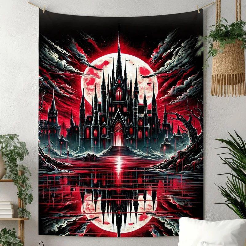 Tapestry Gothic Castle Dracula vampire 75x100