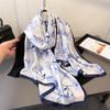 Écharpes Vertes Bufandas Foulard en Soie Femme Châle Mode Hijab Élégant Femmes Luxe Foulard Écharpe Châles de Plage Bandana