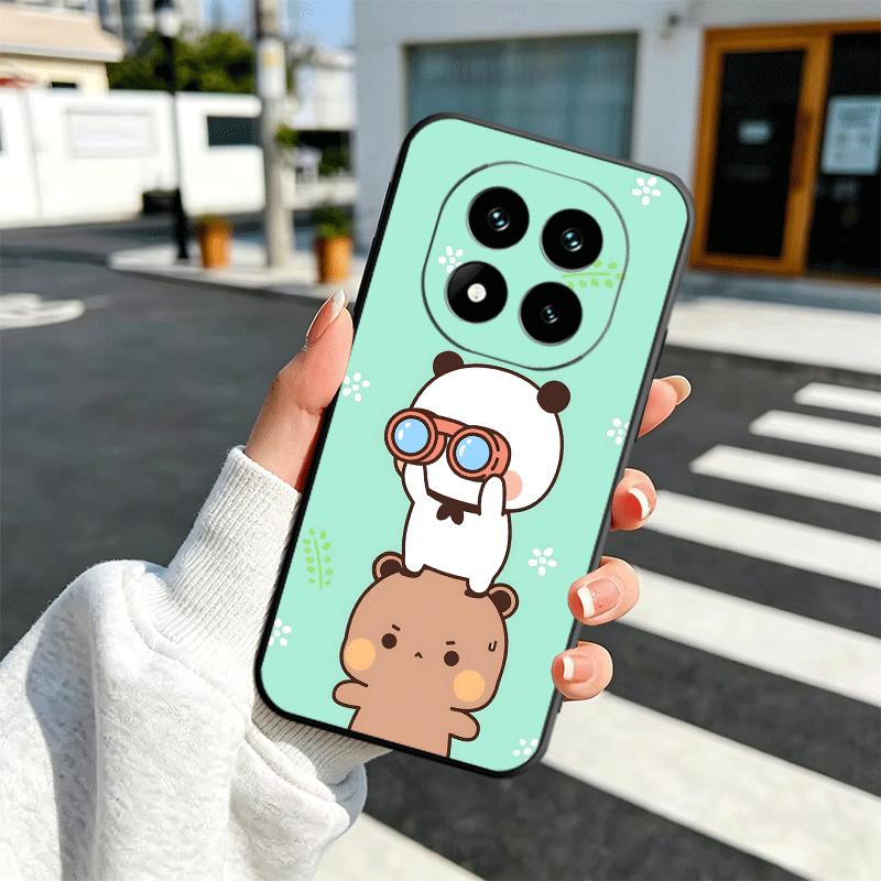 Bubu Dudu Cartoon Cute Soft Phone Case for Xiaomi Redmi Note 12 13 14 15 Pro Plus 11 12S 11S 11T 10 4G Black Cover Back Shell