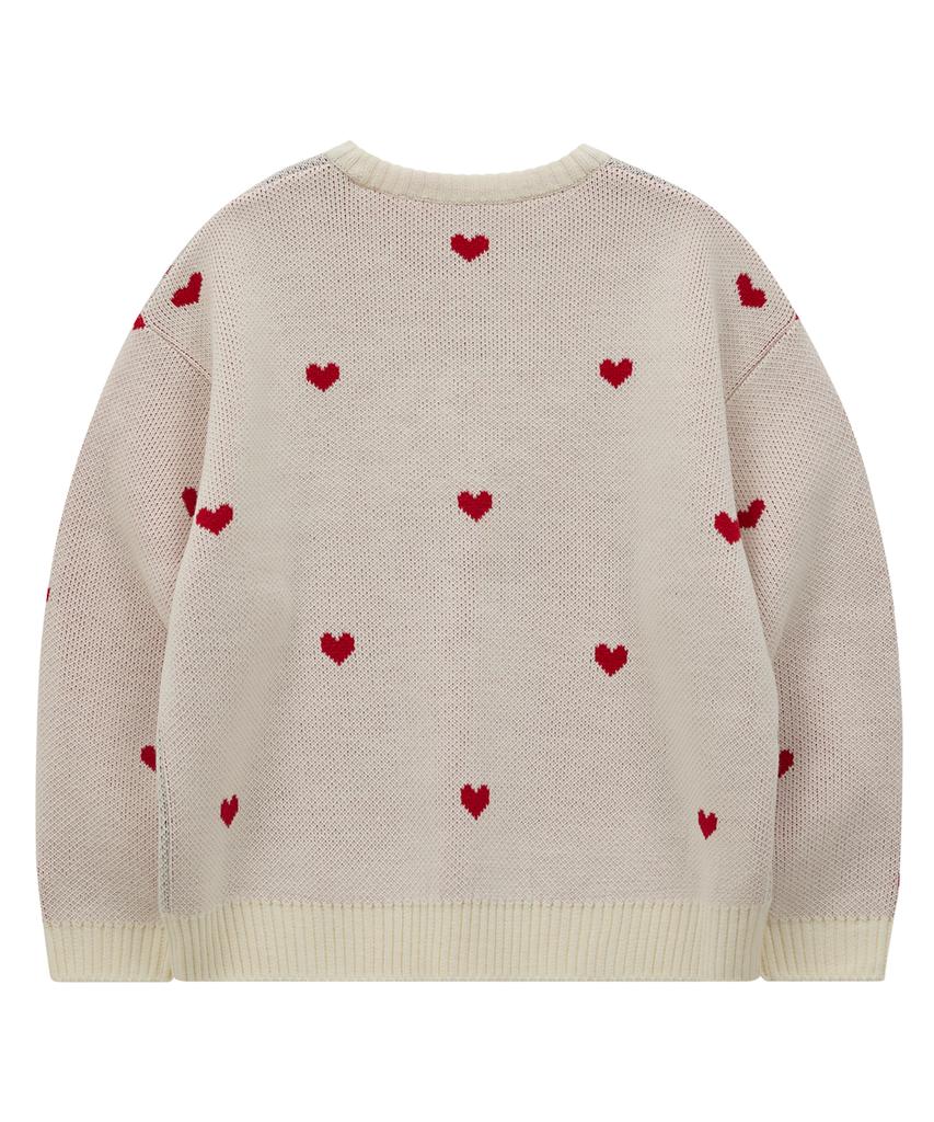 WAIKEI My Melody Heart Graphic Knit Ivory