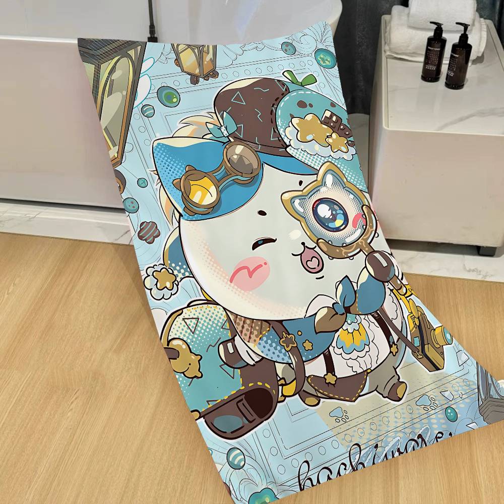 Cute Kawaii C-chii-kawaS Bath Towel Microfiber Soft Water Absorbing Breathable For Girl Kids Decorative Cartoon Beach Towel