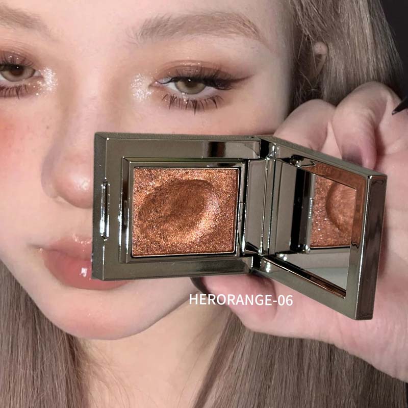 Gold Brown Cream Glitter Eyeshadow Palette Highlighter Shimmer Makeup Brighten Sparkling Shiny Punk Smoky Monochrome Eye Shadow