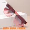 New Fashion Rimless Sunglasses Women Brand Designer Gradient Sun Glasses Luxury Trimming Frameless Eyeglasses Ladies Gafas