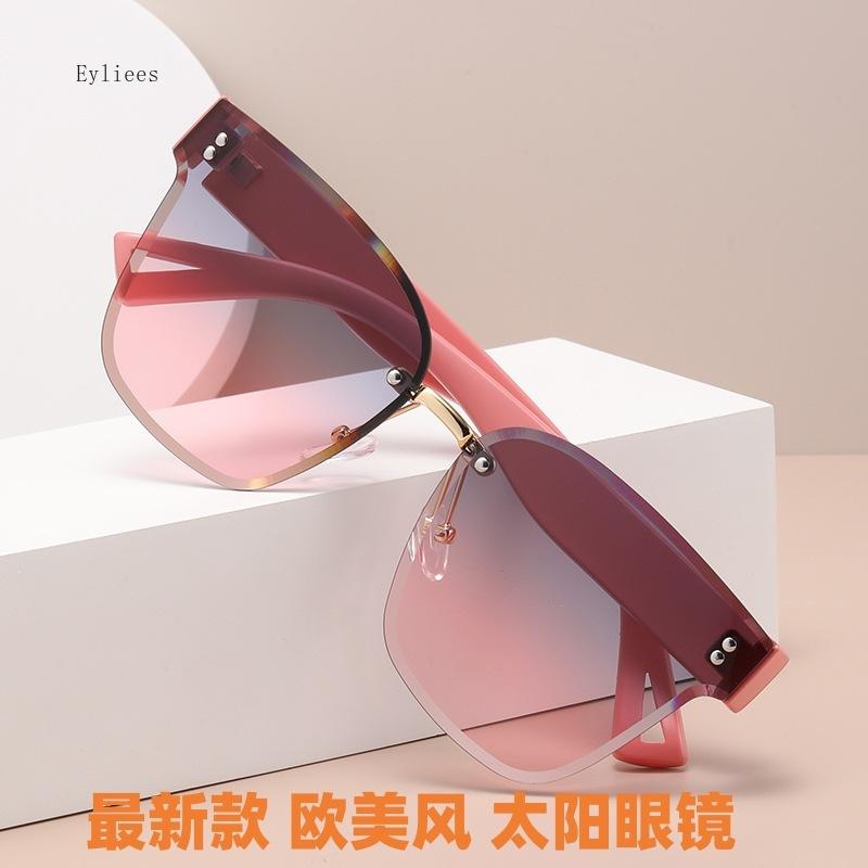 New Fashion Rimless Sunglasses Women Brand Designer Gradient Sun Glasses Luxury Trimming Frameless Eyeglasses Ladies Gafas
