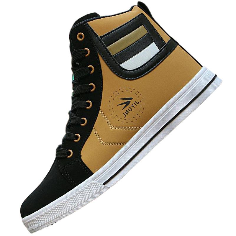 

Мужские высокие кеды для скейтбординга Мужские повседневные кроссовки Мужская мода Нескользящая спортивная обувь Мужская обувь 39 коричневый