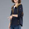 Women Hooded Casual Windbreaker Spring Autumn Fashion Loose Long Sleeve Trench Coat Solid Color Pockets Jackets