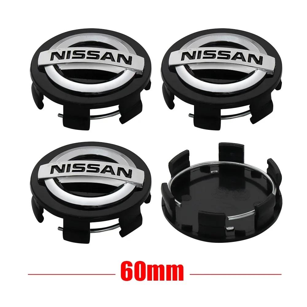 For Nissan ArR454/60mm Car Wheel Rims Center Hub Cap Cover for Nissan Qashqai J10 Kicks TIIDA JUKE Micra Pathfinder X-Trail GTR Sentra Leaf