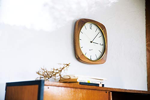 Interform Mauritz Wall Clock CL-3932, Wood, Gold, 30.5cm, Sweep Movement