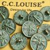 10pcs 17mm Vintage Metal Shank Buttons, Dragonfly Engraving with Green Patina, DIY Jewelry Accessories Flower Button Clothing Accessories