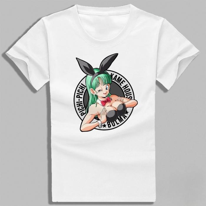 Bandai Dragon Ball Bulma 100 Cotton Short Sleeve Tshirt for Unisex Women Summer