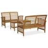 Day and Night - Day and Night Garden Furniture Set 3 Pieces Solid Acacia Wood