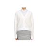 Logo Print Single-Breasted V-Neck Long Sleeve Knit Sweater Women Sweater White GWKW08445-0000