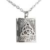 Dainty Book Locket Necklace Unique Pendant Collarbone Chain Sweater Chain Charm Vintage Neckchains Jewelry Accessory
