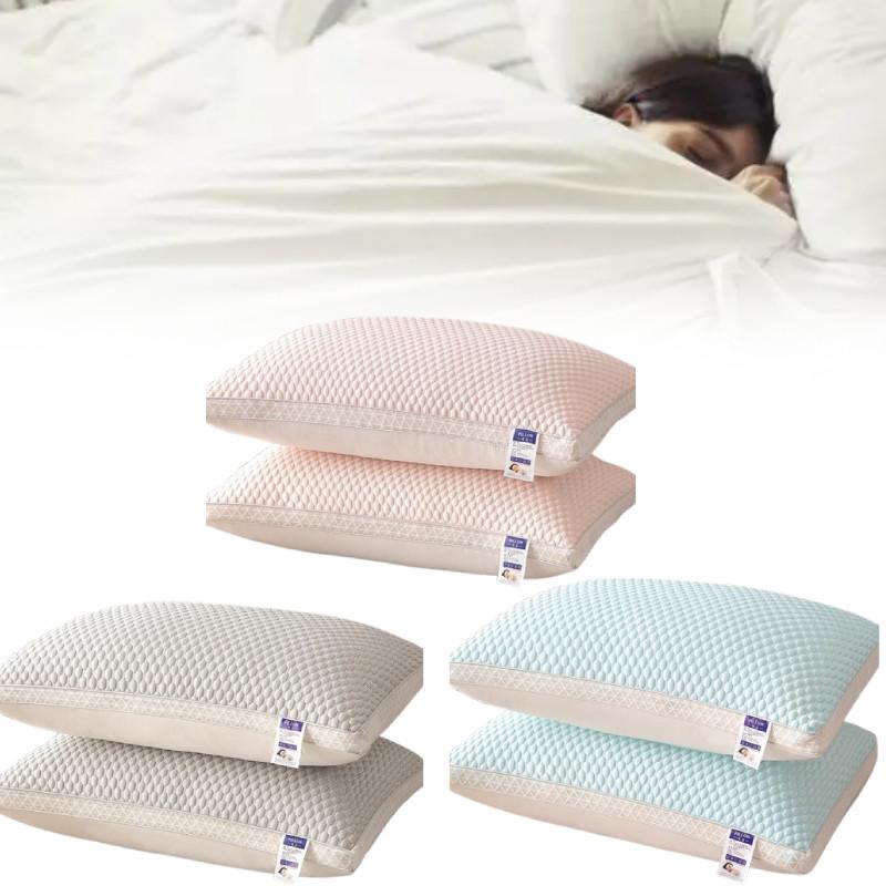 Texture Oval Shaped Ice Silk Pillow Core With Neck Guard Bedroom Bedding Tool