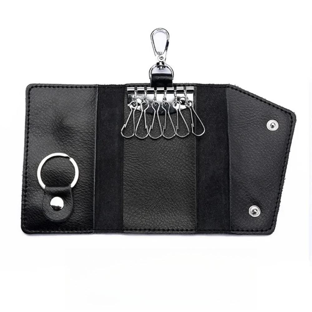 New Genuine Leather Keychain Men Holder Key Organizer Pouch Car Key Pouch Wallet Housekeeper Key Case Mini Card Bag