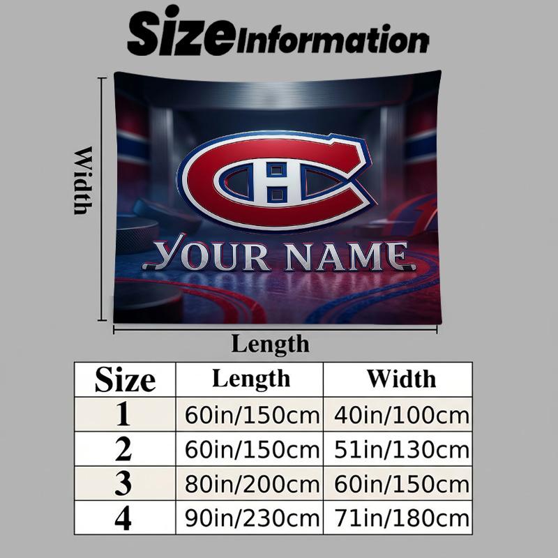 Personlig Montreal Canadiens Tryckt Väv – Väggbonad för Sovrum, Studentrum och Heminredning