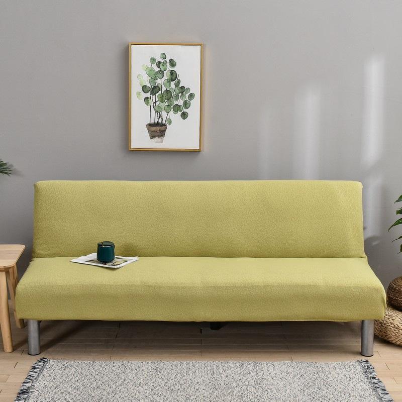 Housse de Canapé Entièrement Couverte Housse Élastique Couleur Unie Canapé Paresseux Couvre-lit Pliant Type Double Usage